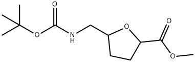 5-((((叔丁氧基羰基)氨基)甲基)四氢呋喃-2-羧酸甲酯, 840540-58-1, 结构式
