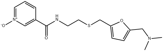 N-[2-[[[5-[(ジメチルアミノ)メチル]フラン-2-イル]メチル]チオ]エチル]ピリジン-3-カルボアミド1-オキシド 化学構造式
