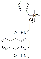 benzyl[3-[[9,10-dihydro-4-(methylamino)-9,10-dioxo-1-anthryl]amino]propyl]dimethylammonium chloride Struktur
