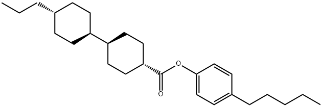 4'-プロピル-[1,1'-ビ(シクロヘキサン)]-4-カルボン酸(TRANS,トランス)-4-ペンチルフェニル 化学構造式