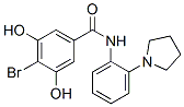 4-bromo-3,5-dihydroxy-N-[2-(1-pyrrolidinyl)phenyl]benzamide 结构式
