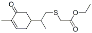ethyl [[2-(4-methyl-5-oxo-3-cyclohexen-1-yl)propyl]thio]acetate 结构式