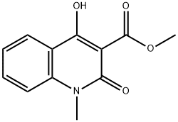 3-Quinolinecarboxylic acid, 1,2-dihydro-4-hydroxy-1-Methyl-2-oxo-, Methyl ester Struktur