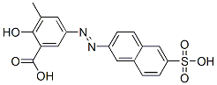 3-methyl-5-[(6-sulpho-2-naphthyl)azo]salicylic acid 结构式