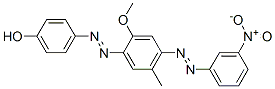 4-[[2-methoxy-5-methyl-4-[(3-nitrophenyl)azo]phenyl]azo]phenol Struktur