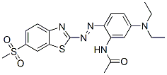 N-[5-(ジエチルアミノ)-2-[[6-(メチルスルホニル)ベンゾチアゾール-2-イル]アゾ]フェニル]アセトアミド 化学構造式