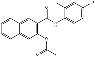 3-(アセチルオキシ)-N-(4-クロロ-2-メチルフェニル)-2-ナフタレンカルボアミド 化学構造式