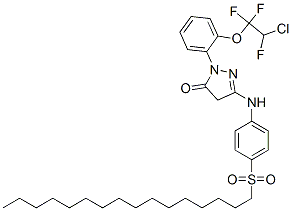 2-[2-(2-chloro-1,1,2-trifluoroethoxy)phenyl]-5-[[4-(hexadecylsulphonyl)phenyl]amino]-2,4-dihydro-3H-pyrazol-3-one 结构式