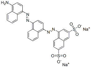 4-[[4-[(4-amino-1-naphthyl)azo]-1-naphthyl]azo]naphthalene-2,7-disulphonic acid, sodium salt 结构式