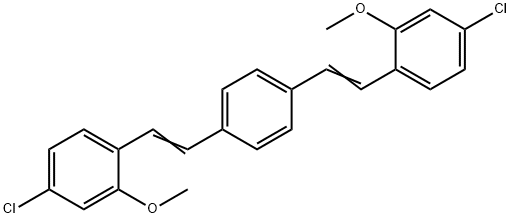 1,4-bis[2-(4-chloro-2-methoxyphenyl)vinyl]benzene 结构式