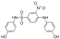 N-(4-ヒドロキシフェニル)-4-(4-ヒドロキシフェニルアミノ)-3-ニトロベンゼンスルホンアミド 化学構造式