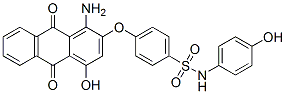 4-[(1-amino-9,10-dihydro-4-hydroxy-9,10-dioxo-2-anthryl)oxy]-N-(4-hydroxyphenyl)benzenesulphonamide 结构式