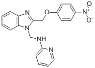1H-Benzimidazole-1-methanamine, 2-((4-nitrophenoxy)methyl)-N-2-pyridin yl- 结构式