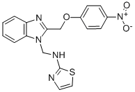 1H-Benzimidazole-1-methanamine, 2-((4-nitrophenoxy)methyl)-N-2-thiazol yl- Structure