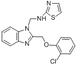 Benzimidazole, 2-((o-chlorophenoxy)methyl)-1-((2-thiazolylamino)methyl )- Structure