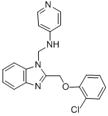 2-((o-Chlorophenoxy)methyl)-1-((4-pyridylamino)methyl)benzimidazole 化学構造式