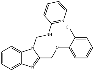 N-[[2-[(2-chlorophenoxy)methyl]benzoimidazol-1-yl]methyl]pyridin-2-ami ne 结构式