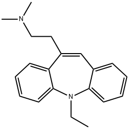 10-[2-(Dimethylamino)ethyl]-5-ethyl-5H-dibenz[b,f]azepine 结构式