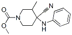 methyl 4-cyano-3-methyl-4-(phenylamino)piperidine-1-carboxylate 结构式