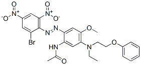 N-[2-[(2-bromo-4,6-dinitrophenyl)azo]-5-[ethyl(2-phenoxyethyl)amino]-4-methoxyphenyl]acetamide 结构式