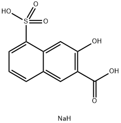 3-ヒドロキシ-5-ソジオオキシスルホニル-2-ナフタレンカルボン酸ナトリウム 化学構造式