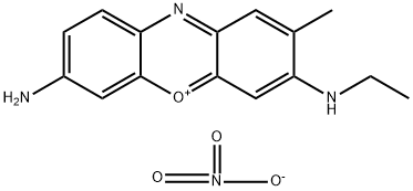7-アミノ-3-(エチルアミノ)-2-メチルフェノキサジン-5-イウム・ニトラート 化学構造式
