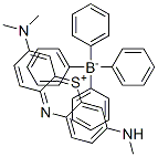 3-(ジメチルアミノ)-7-(メチルアミノ)フェノチアジン-5-イウム・テトラフェニルボラート 化学構造式