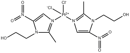 dichlorobis(2-methyl-5-nitro-1H-imidazole-1-ethanol-N3)platinum 结构式