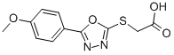 5-(4-METHOXY-PHENYL)-[1,3,4]OXADIAZOL-2-YLSULFANYL]-ACETIC ACID 化学構造式