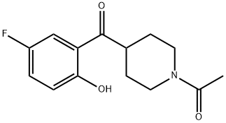 1-乙酰基-4-(5-氟-2-羟基苯甲酰基)哌啶,84162-84-5,结构式
