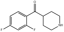 4-(2,4-ジフルオロベンゾイル)ピペリジン 化学構造式