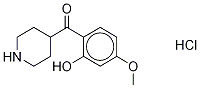 2-(5-メトキシ)フェノール4-ピペリジニルケトン塩酸塩 化学構造式