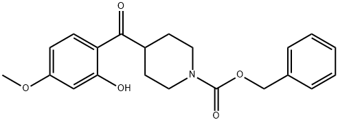 2-(5-メトキシ)フェノール4-(N-ベンジルオキシカルボニル)ピペリジニルケトン 化学構造式