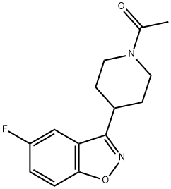 3-(1-Acetyl-4-piperidinyl)-5-fluoro-1,2-benzisoxazole Struktur