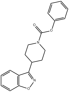 3-(4-ピペリジニル)-1,2-ベンゾイソキサゾールN-カルバミン酸フェニルエステル 化学構造式