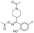 (E)-1-Acetyl-N-(acetyloxy)-α-(5-fluoro-2-hydroxyphenyl)-4-piperidinemethanimine, 84163-52-0, 结构式
