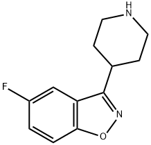 5-氟-3-(4-哌啶基)-1,2-苯并异噁唑盐酸盐 结构式