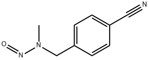 p-[(メチルニトロソアミノ)メチル]ベンゾニトリル 化学構造式