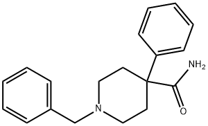 4-フェニル-1-(フェニルメチル)-4-ピペリジンカルボアミド 化学構造式