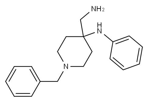 1-benzyl-4-(phenylamino)piperidine-4-methylamine Structure