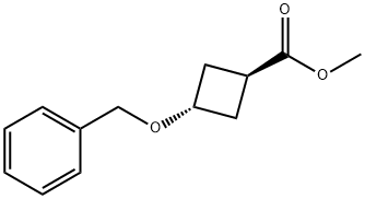 Cyclobutanecarboxylic acid, 3-(phenylMethoxy)-, Methyl ester, trans- 结构式