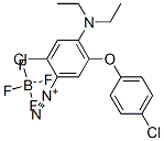 2-クロロ-5-(4-クロロフェノキシ)-4-(ジエチルアミノ)ベンゼンジアゾニウム・テトラフルオロボラート 化学構造式