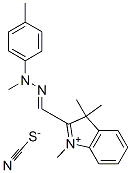 1,3,3-トリメチル-2-[[メチル(4-メチルフェニル)ヒドラゾノ]メチル]-3H-インドリウム・チオシアナート 化学構造式