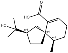 (2R)-2-(2-hydroxypropan-2-yl)-6-methyl-spiro[4.5]dec-9-ene-10-carboxyl ic acid Struktur