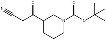 3-(2-CYANO-ACETYL)-PIPERIDINE-1-CARBOXYLIC ACID TERT-BUTYL ESTER Structure