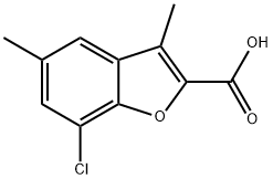 7-CHLORO-3,5-DIMETHYL-2-BENZOFURANCARBOXYLIC ACID Structure