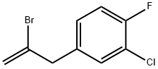 2-ブロモ-3-(3-クロロ-4-フルオロフェニル)-1-プロペン 化学構造式
