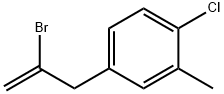 2-ブロモ-3-(4-クロロ-3-メチルフェニル)-1-プロペン 化学構造式