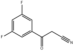 3,5-二氟苯甲酰基乙氰 结构式
