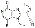 (E)-7-溴-4-氯-1-乙基-N-羟基-1H-咪唑并[4,5-C]吡啶-2-甲脒基氰, 842144-06-3, 结构式